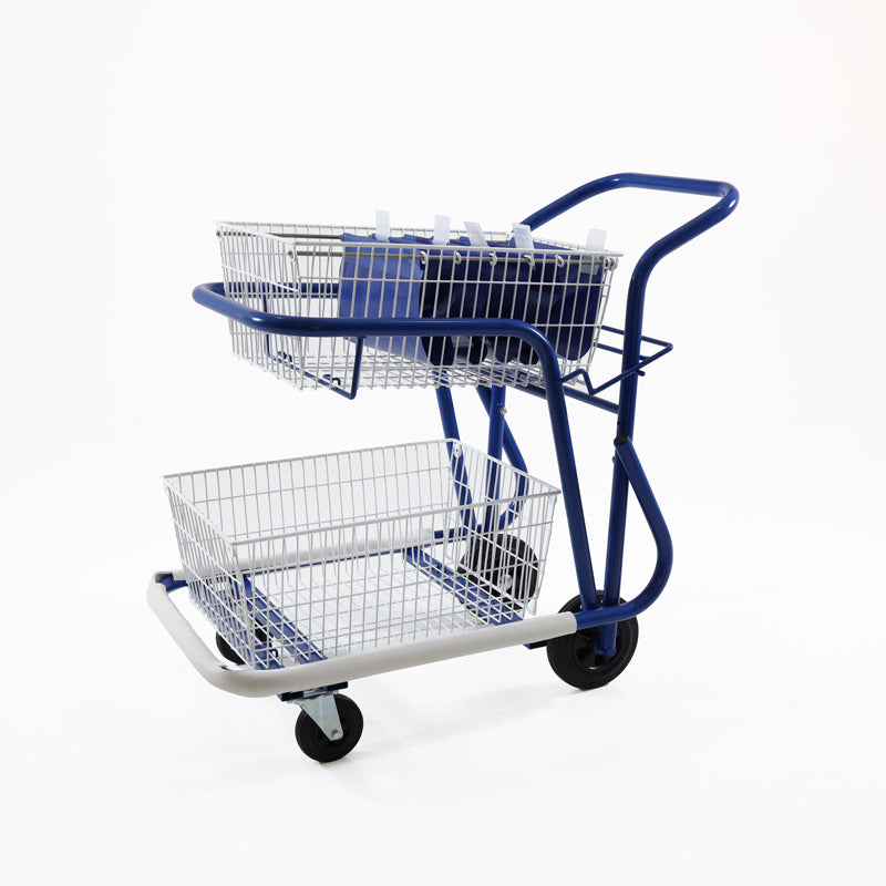 Versapak Tilting Mailroom Trolley Side with Contents