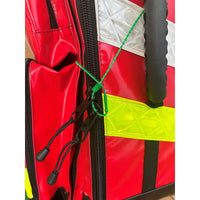 Thumbnail for Versapak VersaLite+ Plastic Pull Tight Seal (Personalised Black Print) in Action on Emergency Services Bag