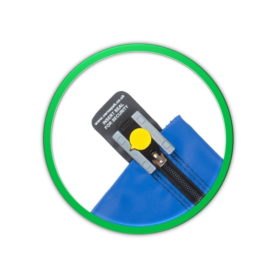 Versapak Button Security Seals (Plain) Yellow Up Close