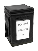 Large Black Ballot Box