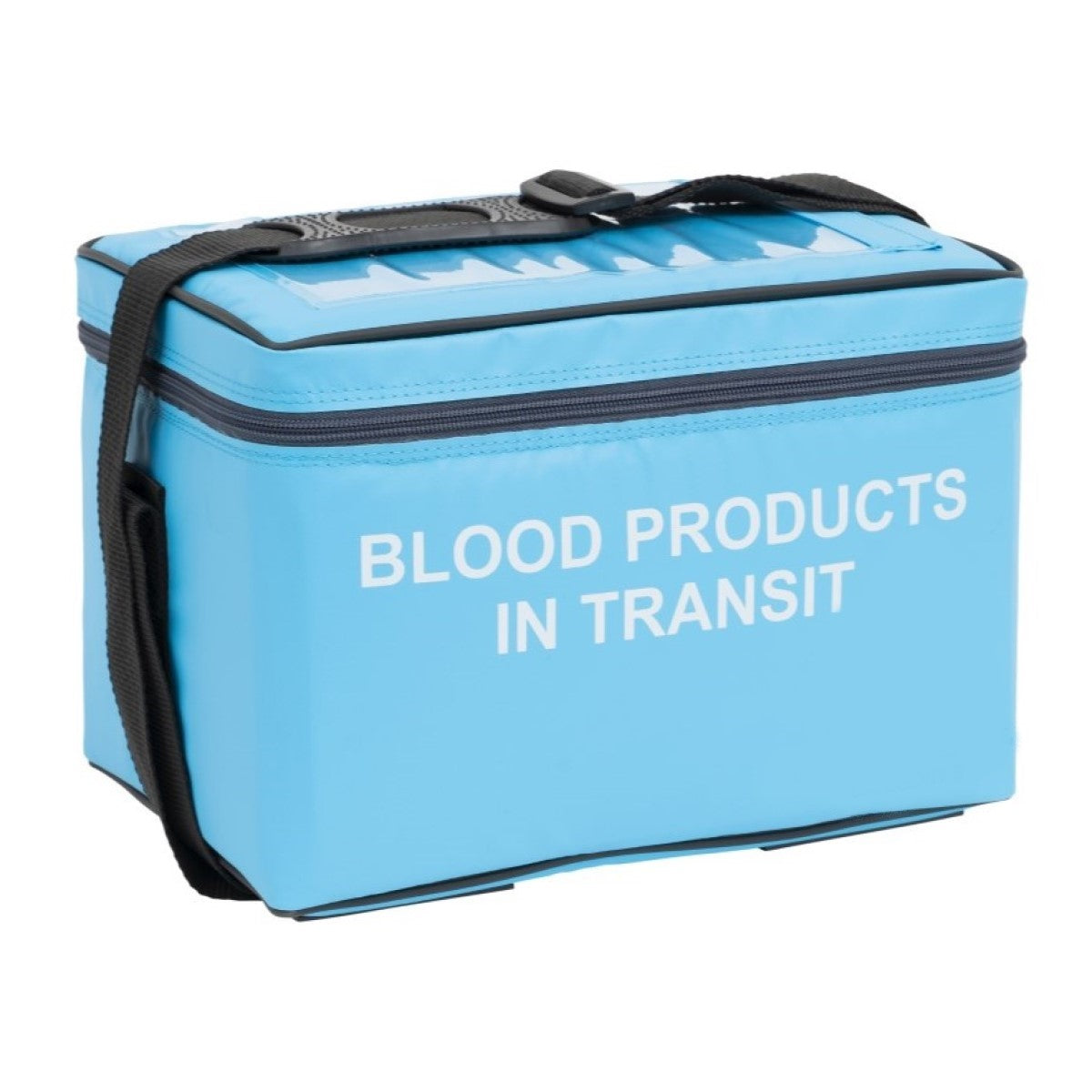 Transportista médico de sangre en tránsito