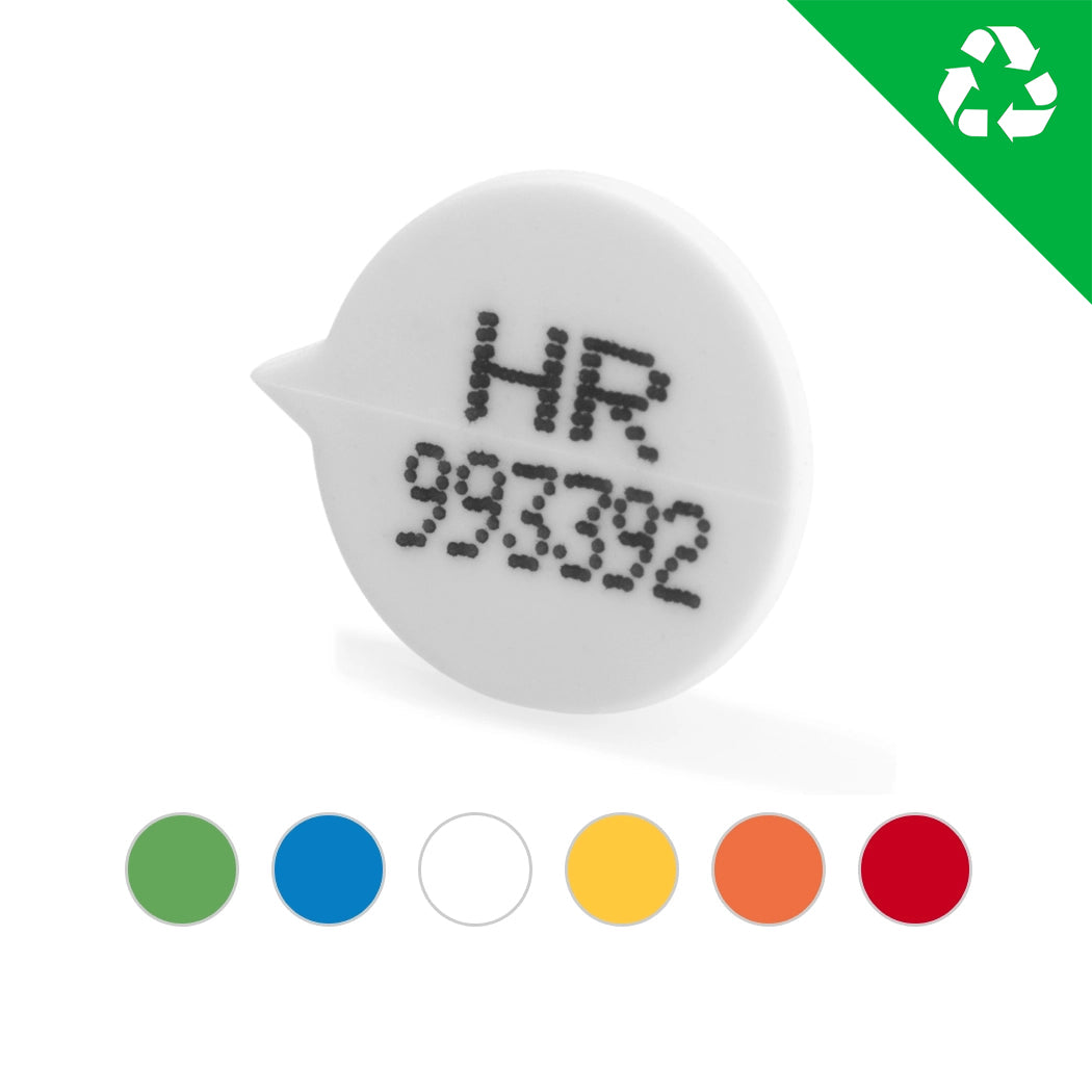 Button Numbered Security Seal with Sustainability Icon