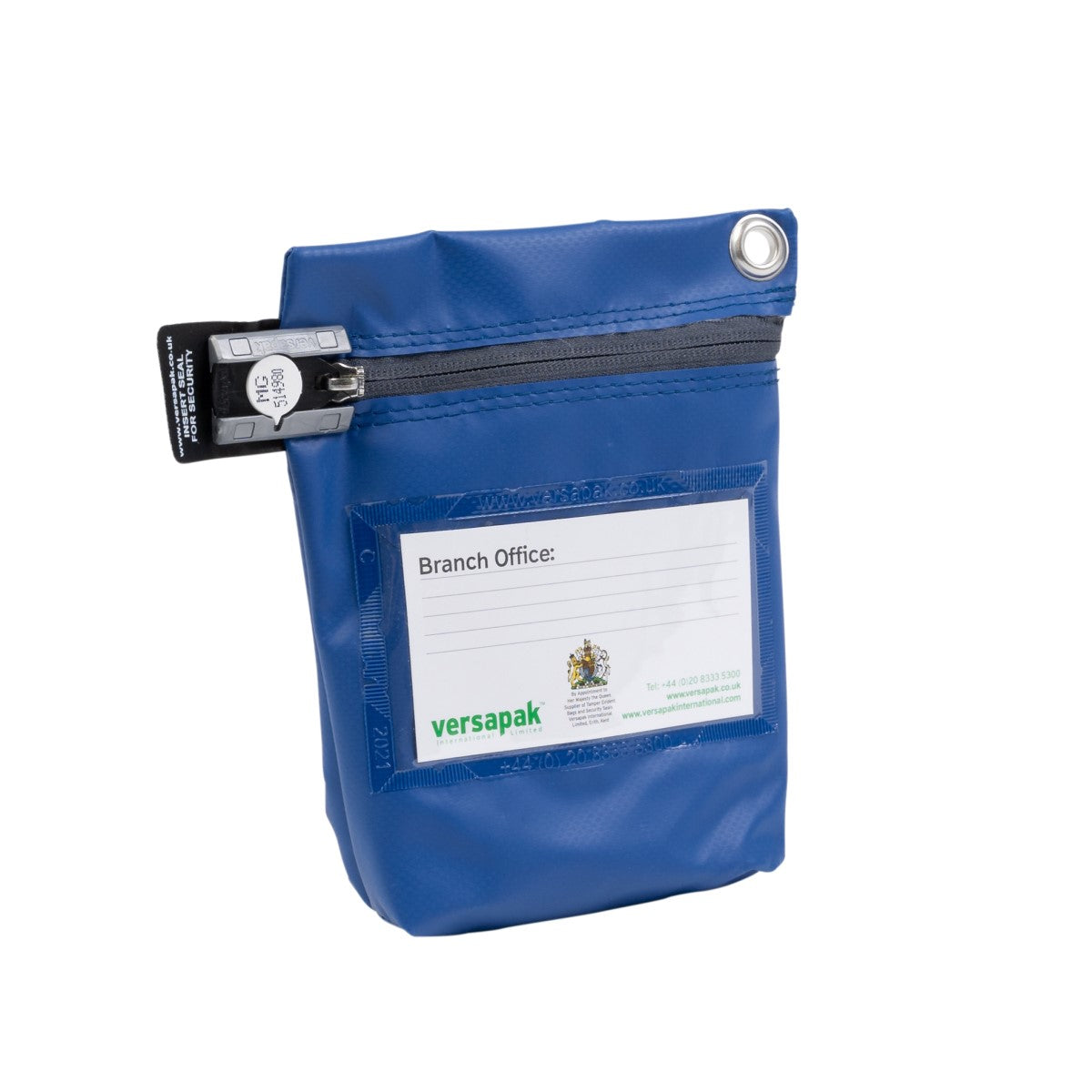 Versapak Secure Reusable Cash Bag CCB0 Button Blue