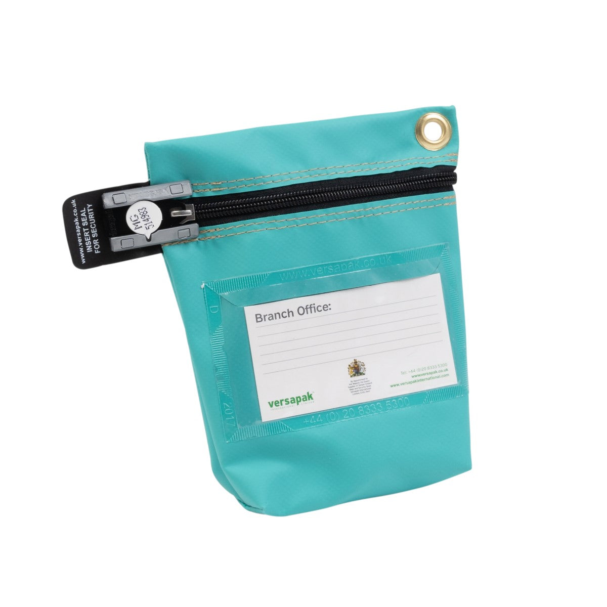 Versapak Secure Reusable Cash Bag CCB0 Button Green