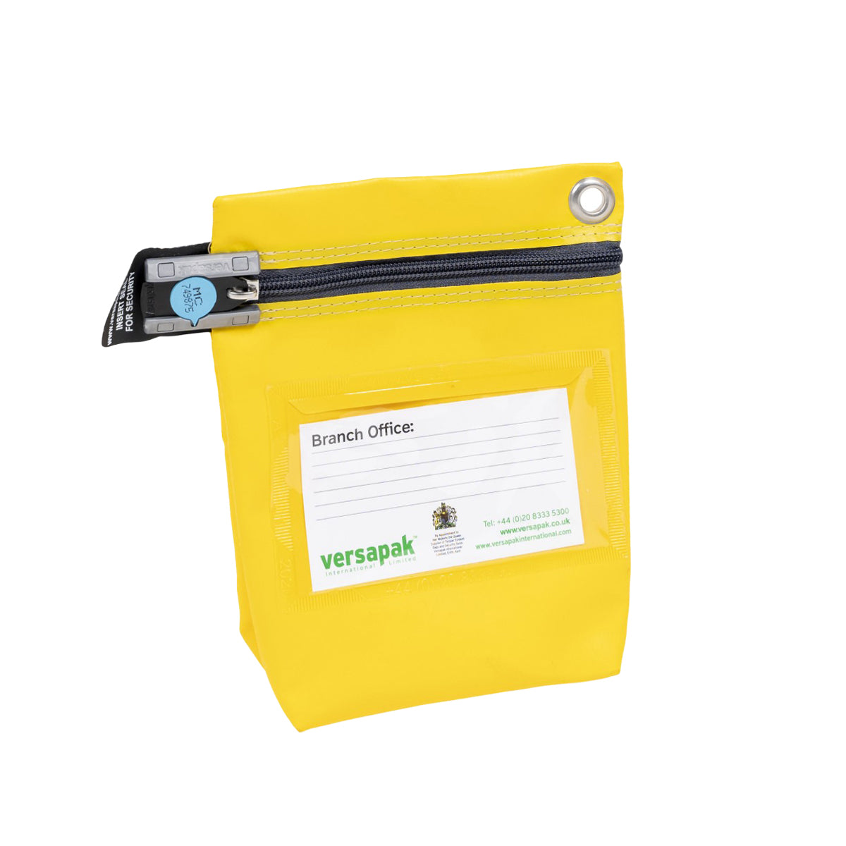 Versapak Secure Reusable Cash Bag CCB0 Button Yellow