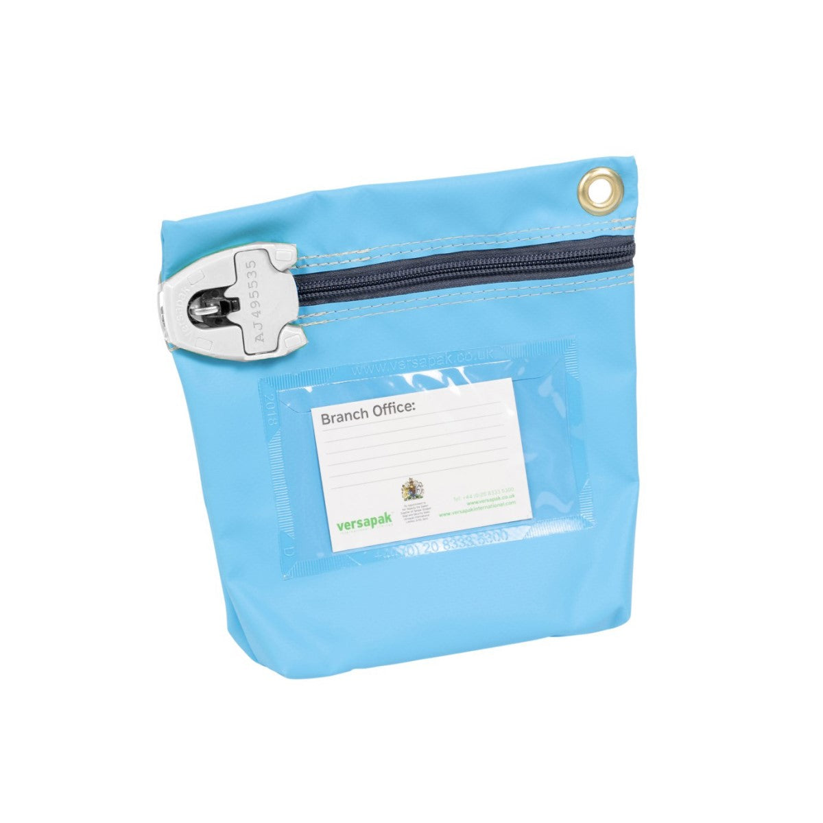 Versapak Secure Reusable Cash Bag CCB0 T2 Light Blue