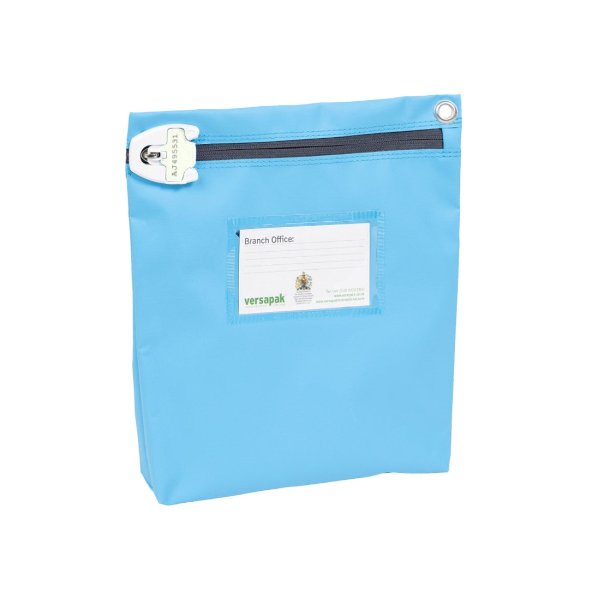 Versapak Secure Reusable Cash Bag CCB1 T2 Light Blue