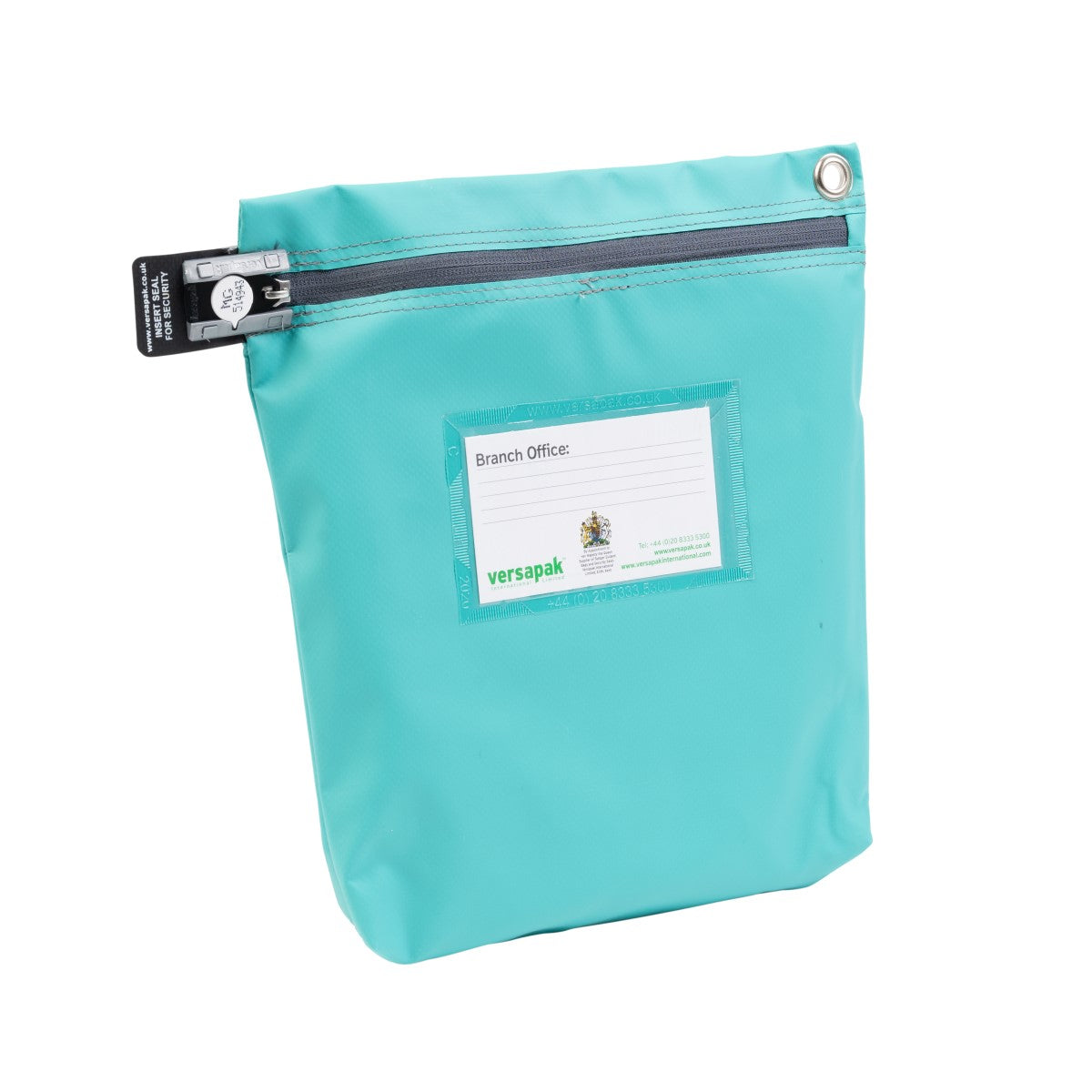 Versapak Secure Reusable Cash Bag CCB1 Button Green