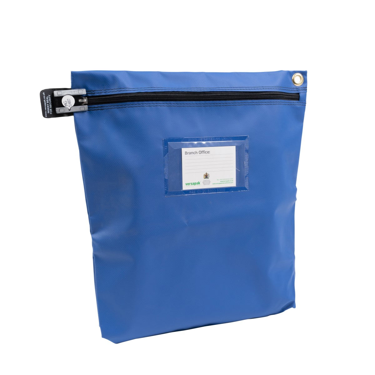 Versapak Secure Reusable Cash Bag CCB4 Button Blue