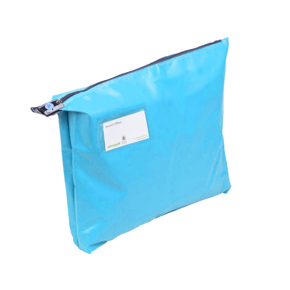 Single Seam Mail Pouch with Gusset CG2 Button Light Blue