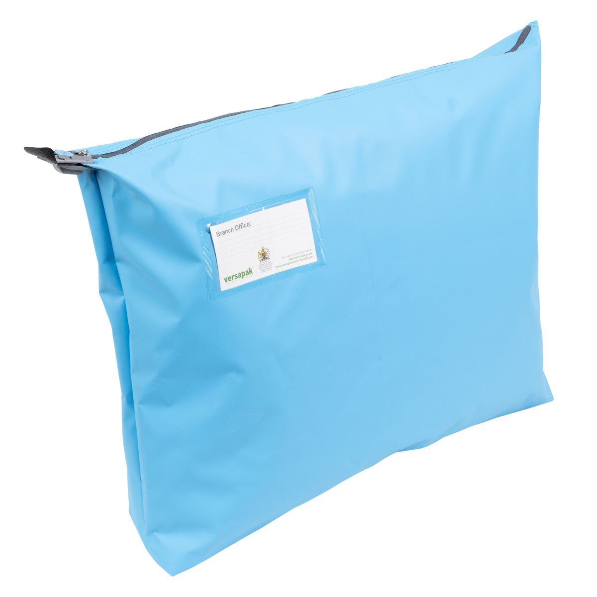 Single Seam Mail Pouch with Gusset CG6 Button Light Blue