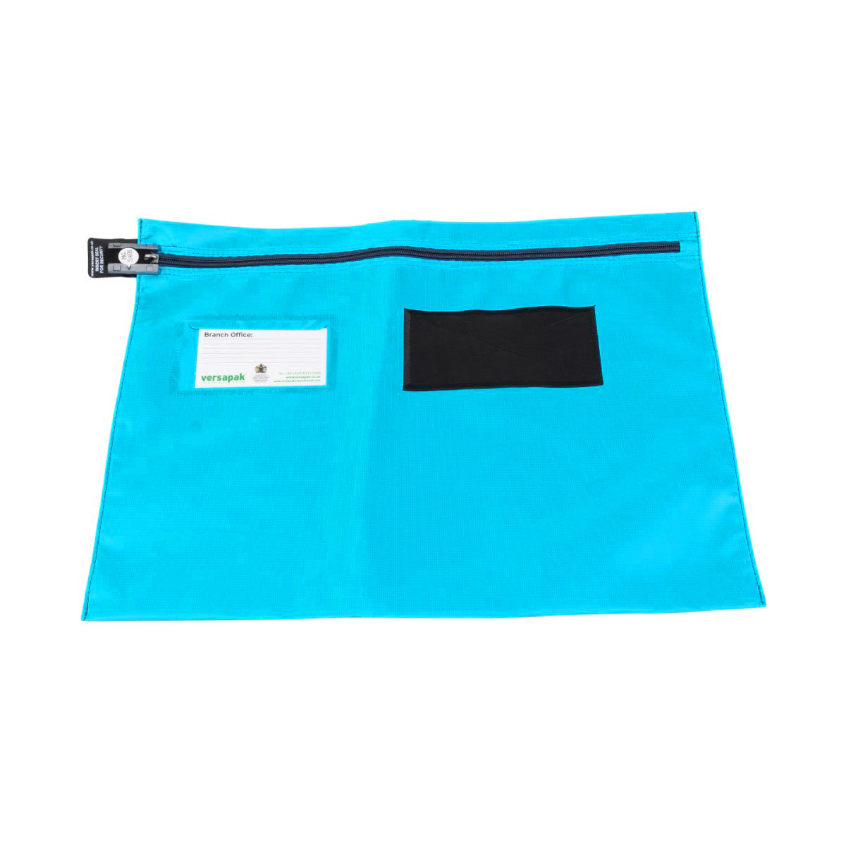 Flat Document Wallet - Wide Opening VCF3 Button Light Blue