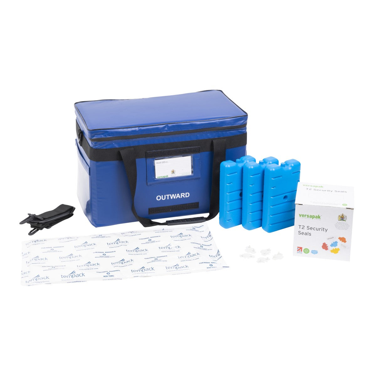 Insulated Pathology Specimen & Sample Carrier Bag (Medium) - Bundle Blue