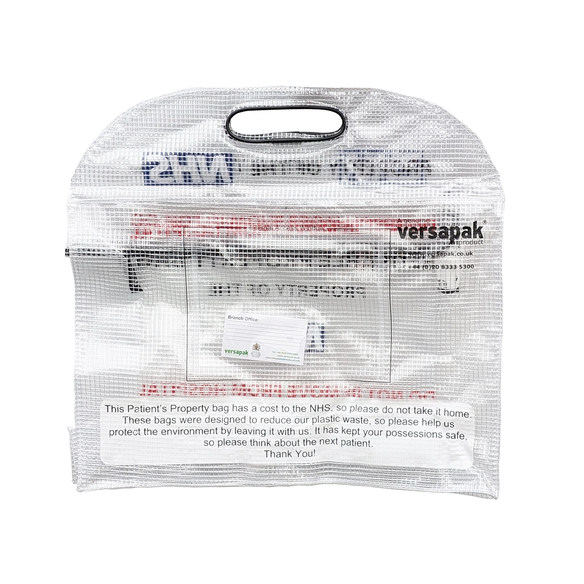 Patient Property Bag - Reusable