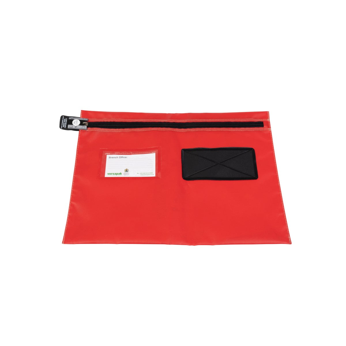 Versapak Flat Document Wallet - Wide Opening VCF2 Button Red