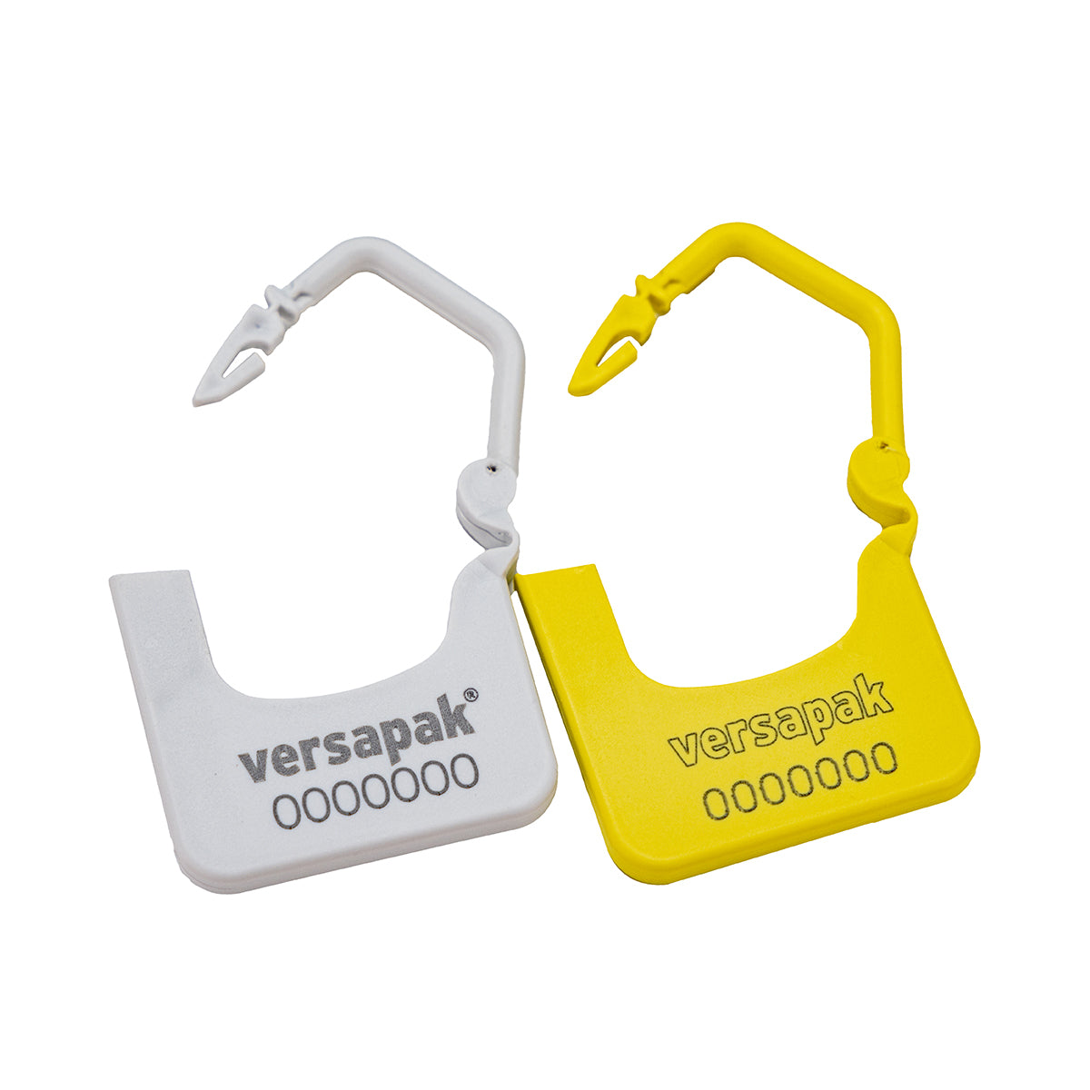 VersaAirPadlock - Plastic Padlock Security Seal - Yellow and White