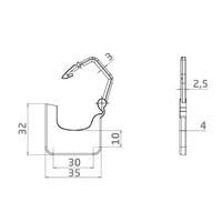 Thumbnail for VersaAirPadlock - Plastic Padlock Security Seal - Dimensions