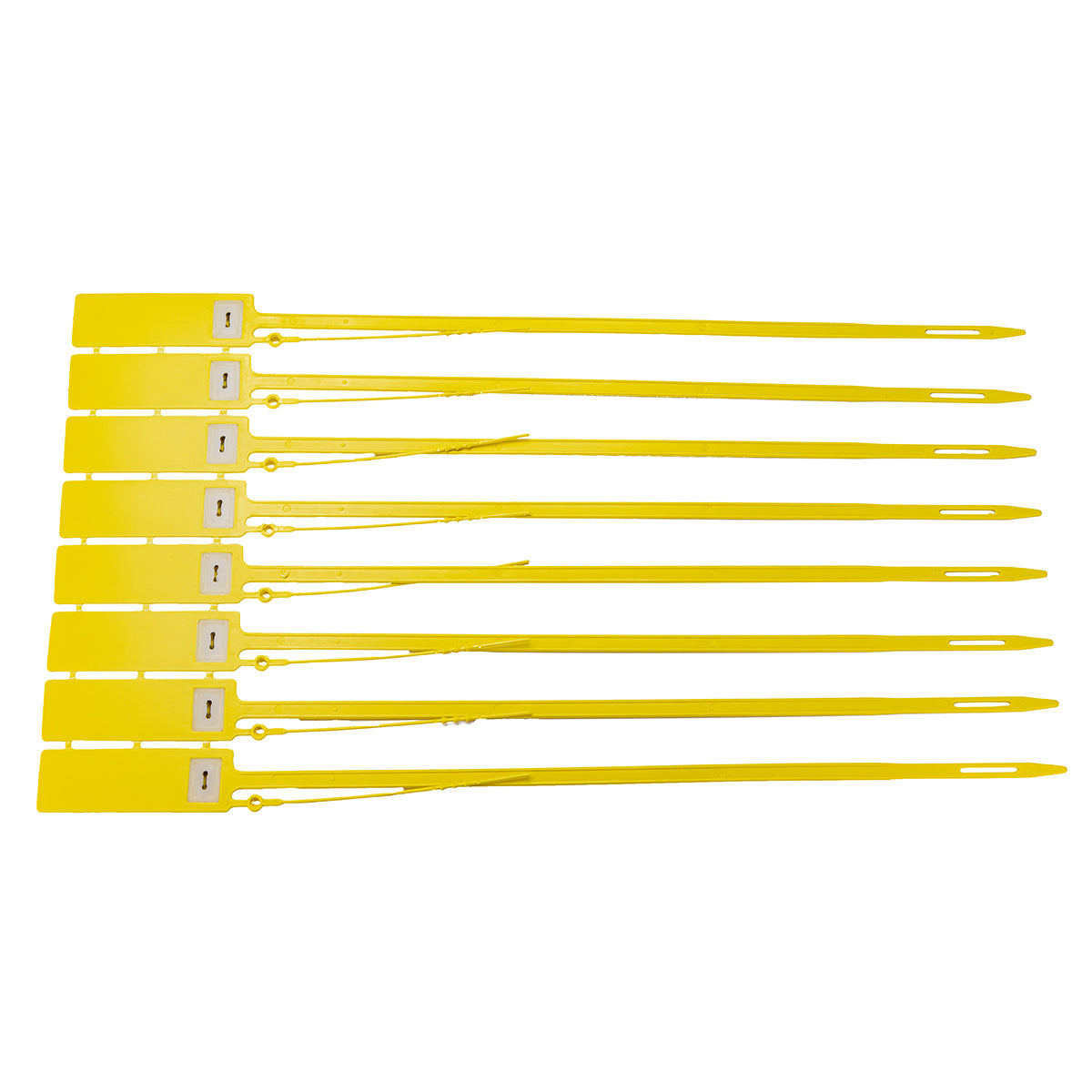 VersaPost Numbered Strap Security Seal with Metal Insert - Yellow Strip