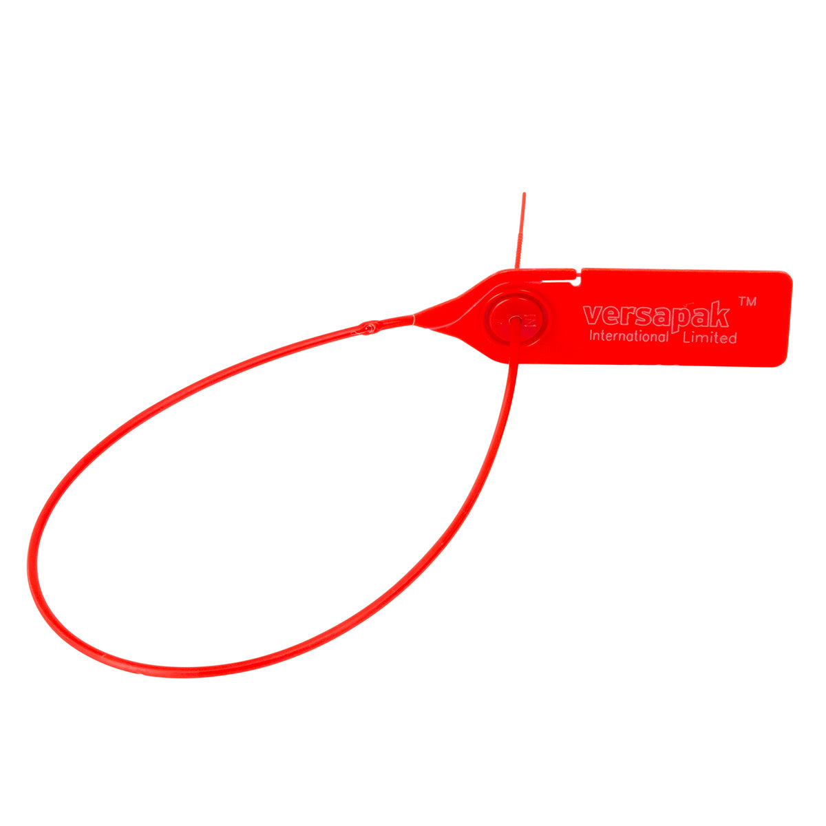 VersaPull - Metal Insert Plastic Security Seal With Tear Off (Red)
