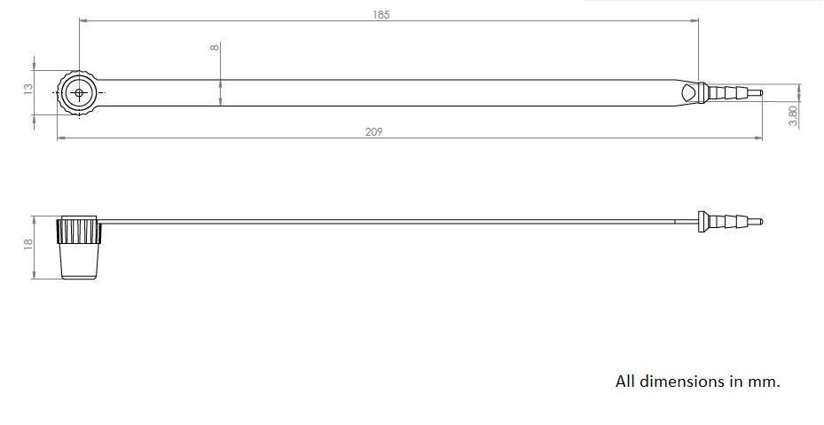 VersaTruck Numbered Fixed Length Security Seal - Dimensions