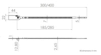 Thumbnail for VersaTight Numbered Variable Length Security Seal - Dimensions