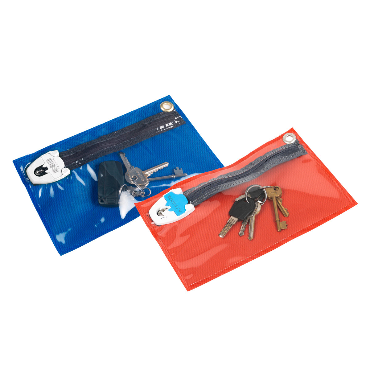 Key Storage Wallet - Clear Front (A5) T2 Blue and Red